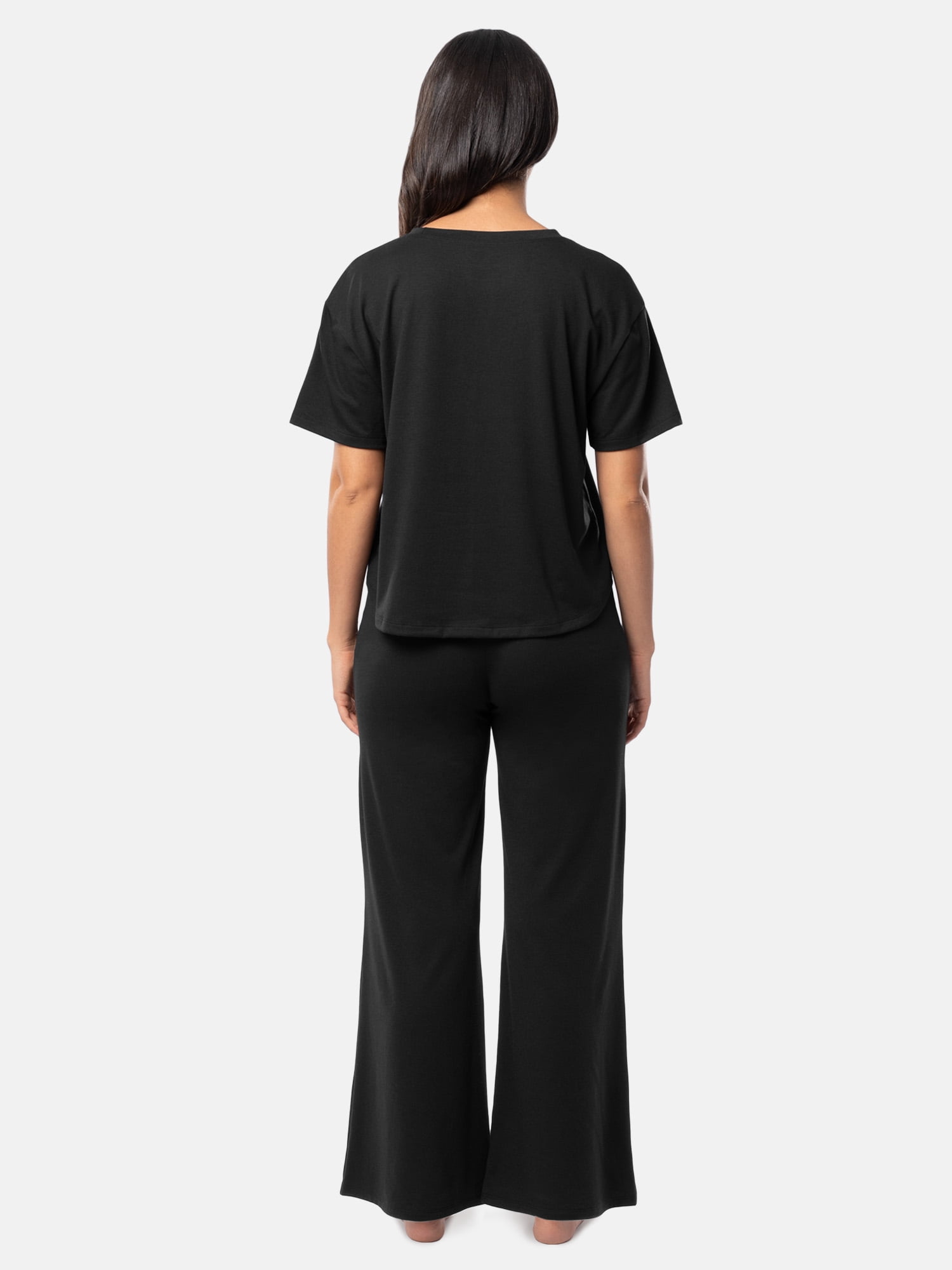 Fruit of the Loom Women's Breathable Short Sleeve Top and Pant Pajama Set, Sizes S-4X