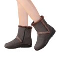 thumbnail image 7 of Gyexs Womens Winter Snow Boots Lined Warm Waterproof Side Zip Ankle Boots Non Outdoor Booties Comfortable Shoes Grey Size 9, 7 of 7