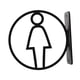 thumbnail image 5 of Letrero de baño acrílico para baño masculino o femenino, placa moderna para baño, 5 of 9