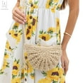 thumbnail image 4 of Gustave Women Straw Bags Handmade Woven Bag Summer Beach Rattan Shoulder Bag Sling Crossbody Purse with Tassels Bohemia Handbag (Beige), 4 of 9