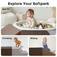 thumbnail image 4 of Toddler Climbing Toys with Ball Pit – Foam Climber Blocks for Indoor Soft Play, Educational Playground Climber and Kids Playhouse in Coffee & Beige, 4 of 11