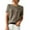 Khaki, variant on TANGNADE Women's Round Neck Short Sleeved Loose T Shirt with A Knit, Bottom Loose Fitting Comfy Summer Polyester Top Gold L
