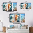 thumbnail image 4 of Designart "Coastal Reverie Beach Photo IV" Nautical & Beach Framed Wall Art Set Of 3 - Teal Beach Frame Canvas Set For Living Room Decor, 4 of 7
