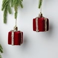 thumbnail image 2 of Bfogop Christmas Velvet Ornaments for Christmas Tree Decor Burgundy Ornament Baubles Flocking Decorative Pendants for Winter Holiday Decor Shatterproof Xmas Balls Ornaments Bulk 2Pcs, 2 of 6