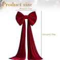 thumbnail image 2 of Velvet Christmas Tree Bow, Oversized Burgundy Bow with Long Tails, 15.75 x 62.99 in, Large Wedding Backdrop for Holiday & Luxury Decor, 2 of 11