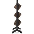 thumbnail image 5 of WYDK 3-Tier Floor Stand with Water Hyacinth Storage Baskets, Black/Espresso - Standing Organizer Rack for Bathroom, Kitchen, Laundry, Living Room, 5 of 15