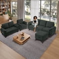 thumbnail image 4 of Soscana Living Room 3 Piece Sofa Set,Sectional Sofa Couch with Storage Ottoman and Storage Pockets, L Shaped 3 Seater Couch with Reversible Ottoman Loveseat Accent Chair, Living Room Furniture Set, 4 of 10