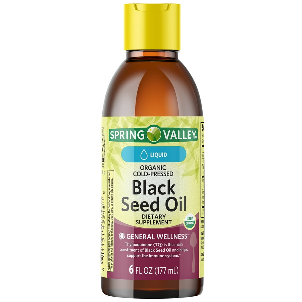 Spring Valley Organic ColdPressed Black Seed Oil, Liquid Dietary