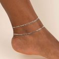 thumbnail image 3 of ChicSilver Simple Neutral Style Summer Cuban Chain Sterling Silver Feet Suitable for Daily Leisure, Holiday Parties, Beach Accessories, 3 of 8