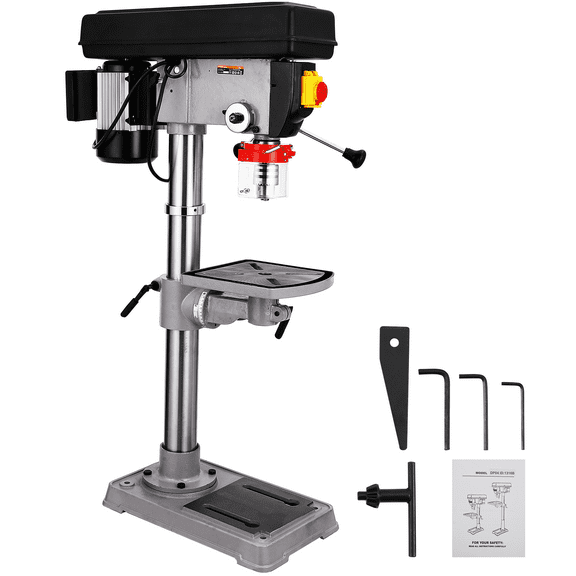 Pinypikaka Benchtop Drill Press, 288-3084 RPM Variable Speed, 13in., 5/8" Chuck Capacity, 7.5Amp 120V Pure Copper Motor