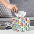thumbnail image 4 of Kdxio Colorful Bus Print Tissue Box Cover,Square Decorative PU Leather Facial Paper Case Organizer Holder Dispenser for Bathroom,Night Stands,Desk,Car 5.2''X5.2''X5.2'', 4 of 6