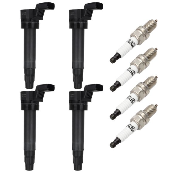 ECCPP UF725 4 ignition coils wilth 4 iridium Spark Plugs ,for Chevrolet Spark 1.2L 2013-2014 UF-725 C1846, 5C1903