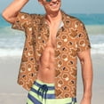 thumbnail image 5 of Lsque Mushroom maple nuts pattern Hawaiian Shirt for Men, Unisex Summer Beach Casual Short Sleeve Button Down Shirts-X-Large, 5 of 9