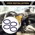 thumbnail image 2 of Anillos de Decoración de Tablero de Ventilación de AC de 4 Pcs para Toyota Tundra 2014-2021, Decoración de Anillo de Cubierta de Ventilación de Aire Acondicionado de Plástico Azul, 2 of 6