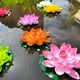 thumbnail image 5 of Flor Artificial de loto Cateissary 6 piezas decoración de estanque y jardín naranja, 5 of 6