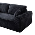 thumbnail image 4 of CQSXDA 3 Seater Corduroy Boneless Couch, 26.4 Inch Cloud Sofa with Deep Seat & 2 Pillows for Living Room，Black, 4 of 6