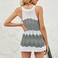 thumbnail image 5 of Tank Tops for Women Plus Size Women's Knitted Hollow Sling Shirt Casual Loose Splice Tank Top on Clearance, 5 of 7