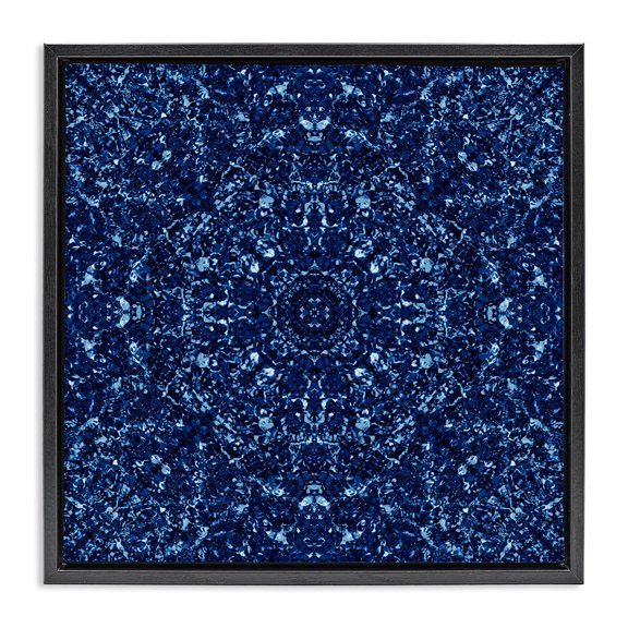 Stupell Industries Eclectic Geometric Mosaic Pattern Black Floating Frame Canvas Art, 18 x 18, by El Perkin