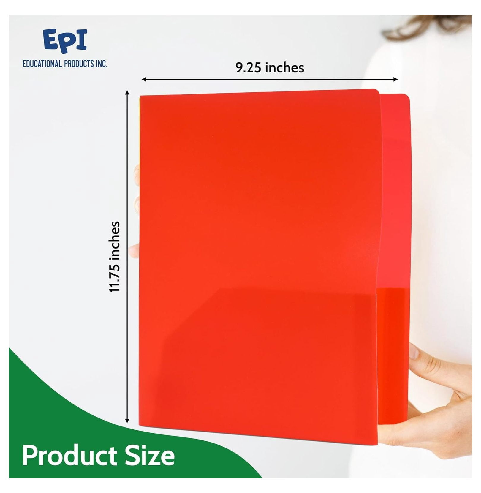 Yellow Folders with Pockets 24 Pack. 2 Pocket Folder no Prongs. Tear-Resistant, Waterproof Letter Size 8.5x11. Heavy Duty Plastic Presentation Ready School and Office Supplies
