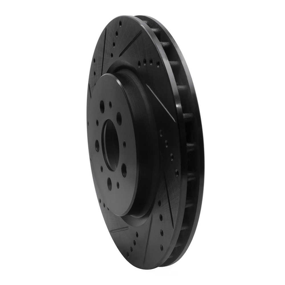 Dynamic Friction Company 633-27032L DFC Brake Rotor - Drilled And Slotted - Black
