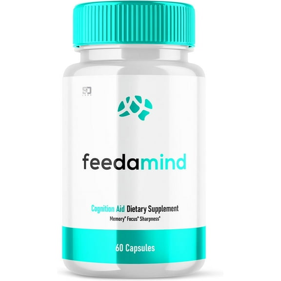 (1 Pack) Feedamind - Brain Boost Supplement - Dietary Supplement for Focus, Memory, Clarity, & Energy - Advanced Cognitive Support Formula for Maximum Strength - 60 Capsules