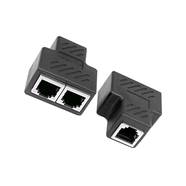 RJ45 Splitter, Splitter 1 to 2 Connector for RJ45 Cat5/Cat5e
