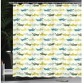 thumbnail image 3 of Ambesonne Animal Shower Curtain, Crocodile Funny Faces, 69"Wx84"L, Yellow Green Teal, 3 of 4
