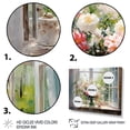 thumbnail image 3 of Designart "Vintage Flower View through Delicate French Windows IV" Floral Framed Wall Art Decor - Traditional White Window Living Room Framed Canvas Art, 3 of 6
