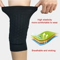 thumbnail image 3 of Manchon de Genou de Compression, Genouillère avec Rembourrage en Nid d'Abeille, Genou Respirant pour Basketball, Gym, Course, 3 of 5
