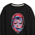 thumbnail image 3 of Marvel Iron Man - Flag Fill Oversized - Toddler And Youth Long Sleeve Graphic T-Shirt, 3 of 5