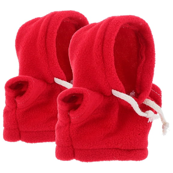 SEWCHICS 2-Pack Red Plush Bear Hoodie Clothes Soft Holiday Outfit for Stuffed Animals