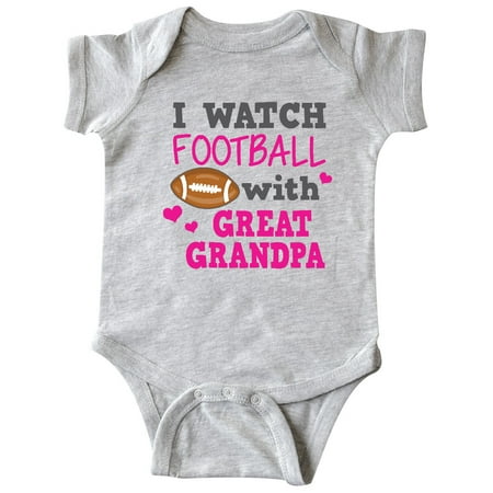 

Inktastic I Watch Football with My Great Grandpa Gift Baby Girl Bodysuit