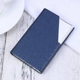 thumbnail image 4 of MasteelfCA Porte-Nom Portable en Acier Inoxydable et Cuir, Boîte de Rangement pour Cartes de Crédit (Bleu Foncé), 4 of 7