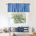 thumbnail image 7 of Drapery Wear Rod Short Curtain 54x18in Filter With Light Feature For Easy Installation Rod Free For Bedroom Kitchen Bathroom\r\n Deepskyblue Stripe_3, 7 of 7