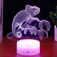 thumbnail image 3 of YSTIAN Lizard Night Light for Kids Room, 3D Illusion Lamp Chameleon Lights, 16 Colors Crack Base Desk Lamps with Remote Control, Perfect as Birthday Christmas Gifts, Home Decoration, 3 of 6