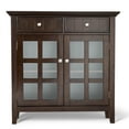 thumbnail image 2 of Simpli Home Acadian 36 inch Wide Solid Wood Transitional Entryway Storage Cabinet in Brunette Brown, 2 of 5
