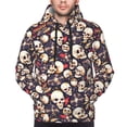 thumbnail image 4 of Hoodies for Men - Guitar Skull record Long Sleeve Comfrt Men'S Fashion Hoodies & Sweatshirts, Sweatshirts for Men Hoodies Pullover Clothing Clothes with Pouch, 4 of 7