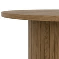 thumbnail image 7 of StorageWorks Round Tambour End Table, Mid-Century Modern Small Side Table for Living Room, Bedroom,  Brown, 7 of 7