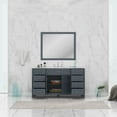 thumbnail image 4 of Alya Bath Norwalk 60" Wood Single Vanity with Carrera Marble Top in Gray, 4 of 6
