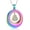 Rainbow, variant on Circle of Life Eternity With A Diamond-Encrusted Heart Cremation Jewelry Urn Necklace Stainless Steel Urn Pendant for Men / Women