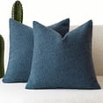 thumbnail image 4 of Sokhug Faux Lamb Fur Pillow Cover - 18x18in Teddy Curly Throw Pillow Case, Blue, 4 of 7