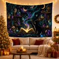 thumbnail image 3 of Magical Apothecary Alchemist'S With Deep Starry Night Sky, Playful Gothic for Cat Lovers, Animal Wall Decor, Halloween Gift, Tapestry Wall Hanging for Bedroom and Dorm, 3 of 7