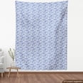 thumbnail image 4 of Ambesonne Geometric Fabric by the Yard Upholstery, Small and Big Squares Art, 1 Yard, Persian Blue White, 4 of 5