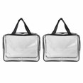 thumbnail image 4 of AYA 2 Pieces Large Clear Makeup Cosmetic Toiletry Organizer Bag Clear Plastic Tote Bags Transparent Small Clear Handbag Purse, 4 of 4