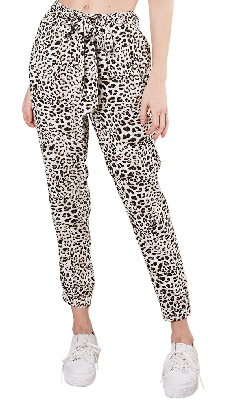 Mustard Seed - Mustard Seed Women's Leopard Print Woven Jogger Pant ...