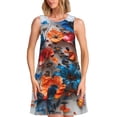 thumbnail image 1 of Disketp 3D Butterfly para Vestido sin Mangas para Mujeres, Vestidos de Verano para Mujeres, Casual y Holgado para la Playa, 1 of 7