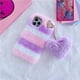 thumbnail image 1 of Funda de teléfono de felpa cálida para Apple iPhone 14, 13Pro, 12promax, 11promax, X, XS, XR, 8, 7 Plus, colgante, Bowknot, cubierta protectora a prueba de golpes Fivean unisex, 1 of 2