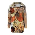 thumbnail image 4 of Pntutb Mujeres Moda Casual tops Manga Larga Impreso Cuello Alto Suelto Cremallera Pullover Sudaderas Pntutb Pntutb-284, 4 of 5