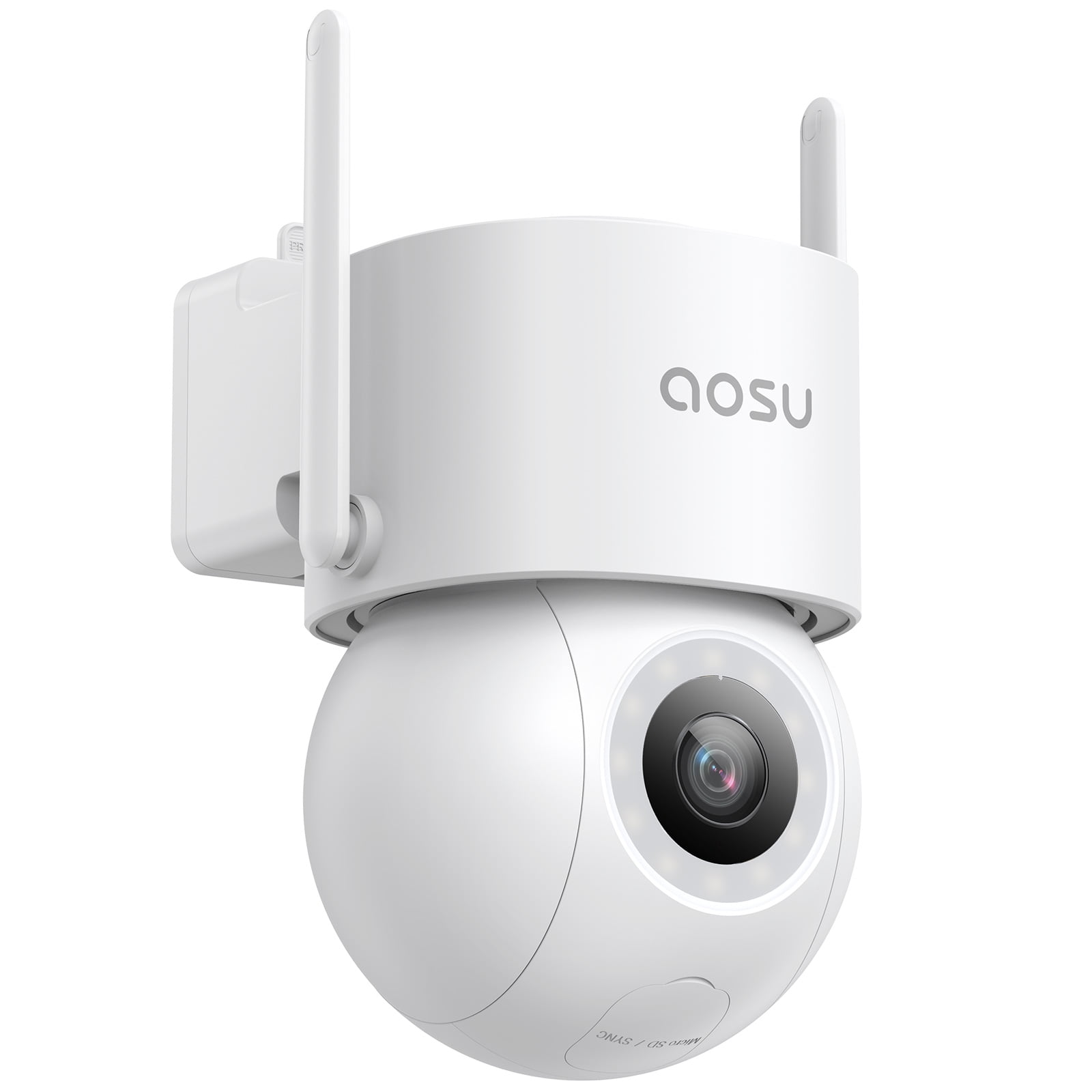 AOSU 3K/5MP Security Camera with Spotlight, 2 Way Audio, 360° View Outdoor Surveillance Camera Wired, Waterproof, Auto-Tracking, No Monthly Fee