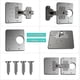 thumbnail image 4 of Placa de reparación de bisagra para gabinete, muebles, cajón, ventana, reparación de placa de acero inoxidable, 4 of 4